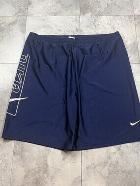 Nike Big Spellout Athletic Shorts Men's XL Navy Blue Vintage Y2K Swoosh